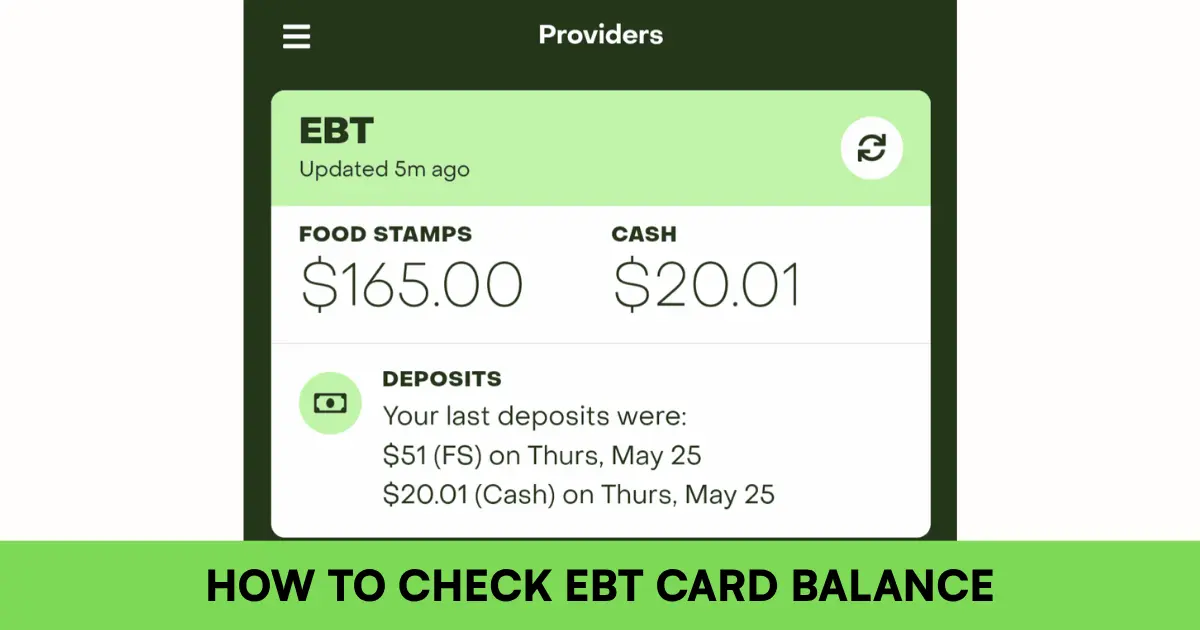 How To Check EBT Card Balance